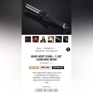 GHD Soft Curl 1.25” Curling Iron